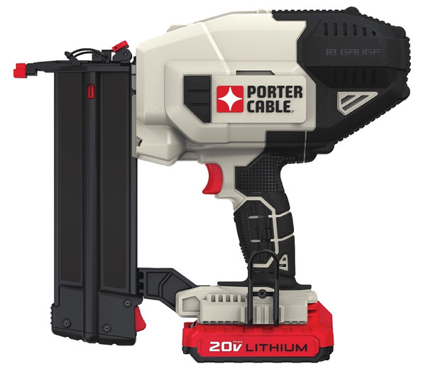 PORTER-CABLE PCC790LA Nailer Kit, Battery Included, 20 V, 2 Ah, 100 Magazine, Glue Collation, 18 ga Nail, Nail Fastener [SKU: ORG4591905]