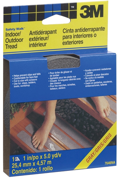 3M Safety-Walk 7646 Tread, 180 in L, 1 in W, Gray [SKU: ORG6962724]