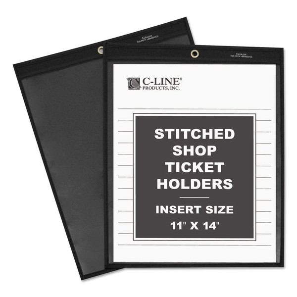 Shop Ticket Holders, Stitched, One Side Clear, 75 Sheets, 11 x 14, 25/BX [SKU: CLI45114]