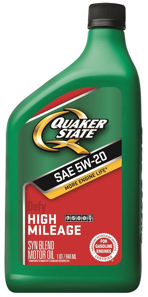 Quaker State 550043274 High-Mileage Motor Oil, 5W-20, 1 qt Bottle [SKU: ORG7405954]
