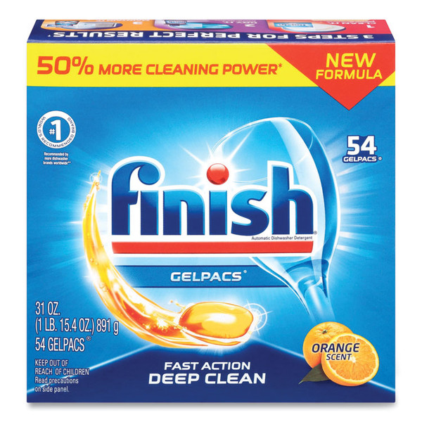 Dish Detergent Gelpacs, Orange Scent, 54/Box [SKU: RAC81181]