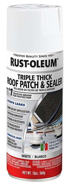 RUST-OLEUM 345814 Roof Patch and Sealer, White, Liquid, 12 oz Aerosol Can [SKU: ORG2431096]