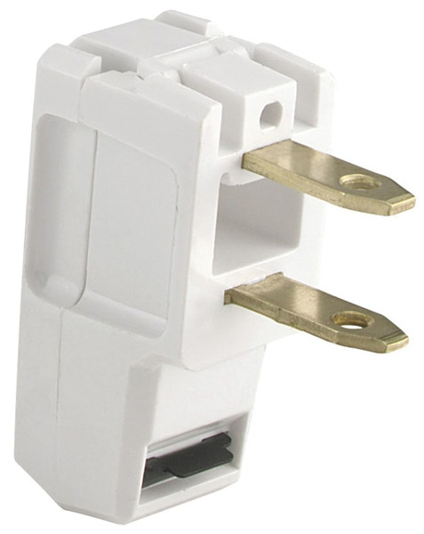 Eaton Wiring Devices BP2600-6W-L Electrical Plug, 2 -Pole, 15 A, 125 V, NEMA: NEMA 1-15, White [SKU: ORG4020434]