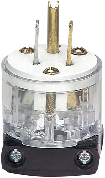 Eaton Wiring Devices WD8266 Electrical Plug, 2 -Pole, 15 A, 125 V, NEMA: NEMA 5-15, Clear [SKU: ORG6981807]