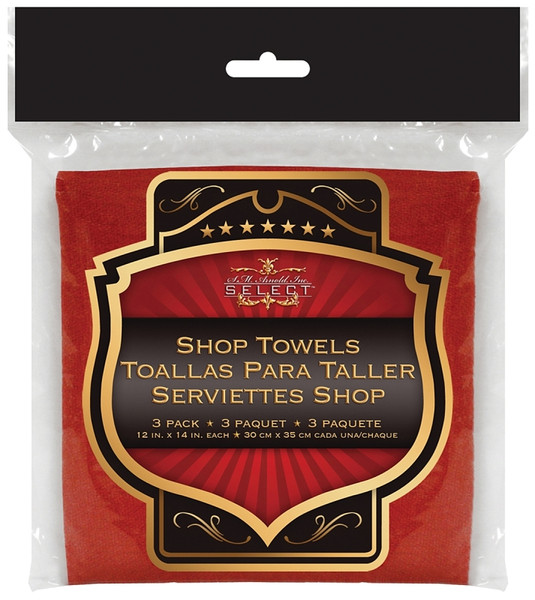 SM ARNOLD SELECT 85-760 Shop Towel, Cotton, Red [SKU: ORG9144122]