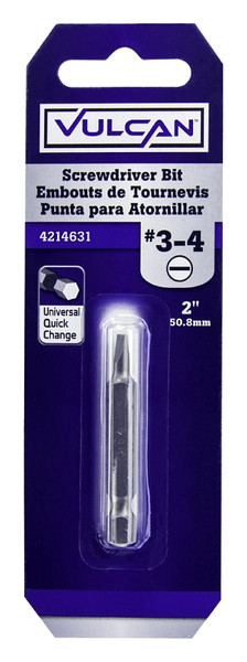 Vulcan 306511OR Screwdriver Bit, Hex Shank, S2 Chrome Molybdenum Steel [SKU: ORG4214631]