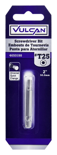 Vulcan 322881OR Screwdriver Bit, Hex Shank, S2 Chrome Molybdenum Steel [SKU: ORG4650198]