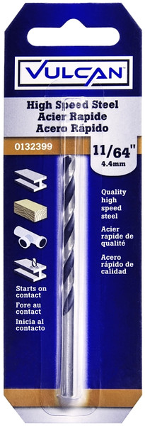 Vulcan 230941OR Jobber Drill Bit, 11/64 in Dia, 3-1/4 in OAL, Straight Shank [SKU: ORG0132399]