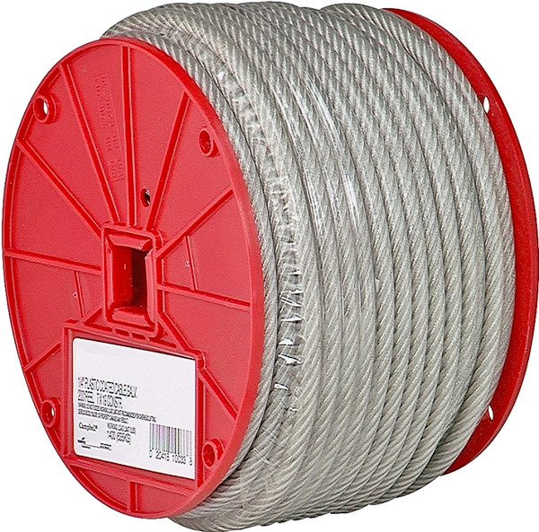 Campbell 7000897 Aircraft Cable, 1/4 in Dia, 200 ft L, 1400 lb Working Load, Steel [SKU: ORG7148125]