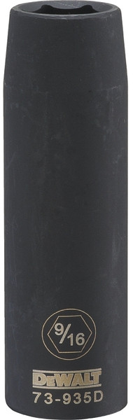 DeWALT DWMT73935OSP Impact Socket, 9/16 in Socket, 1/2 in Drive, 6-Point, CR-440 Steel, Black Oxide [SKU: ORG7515182]