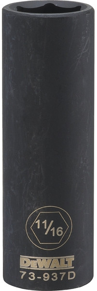 DeWALT DWMT73937OSP Impact Socket, 11/16 in Socket, 1/2 in Drive, 6-Point, CR-440 Steel, Black Oxide [SKU: ORG7515208]