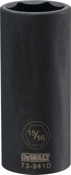 DeWALT DWMT73941OSP Impact Socket, 15/16 in Socket, 1/2 in Drive, 6-Point, CR-440 Steel, Black Oxide [SKU: ORG7515232]