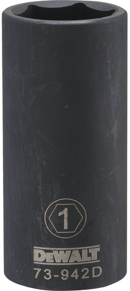 DeWALT DWMT73942OSP Impact Socket, 1 in Socket, 1/2 in Drive, 6-Point, CR-440 Steel, Black Oxide [SKU: ORG7515240]