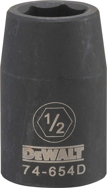DeWALT DWMT74654OSP Impact Socket, 1/2 in Socket, 1/2 in Drive, 6-Point, CR-440 Steel, Black Oxide [SKU: ORG7516610]