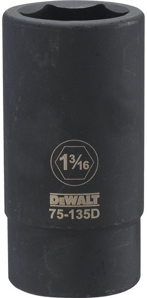 DeWALT DWMT75135OSP Impact Socket, 1-3/16 in Socket, 3/4 in Drive, 6-Point, CR-440 Steel, Black Oxide [SKU: ORG7517030]