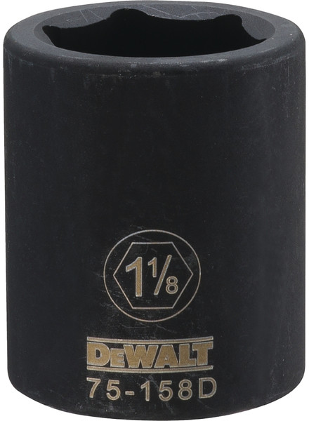 DeWALT DWMT75158OSP Impact Socket, 1-1/8 in Socket, 3/4 in Drive, 6-Point, CR-440 Steel, Black Oxide [SKU: ORG7517147]