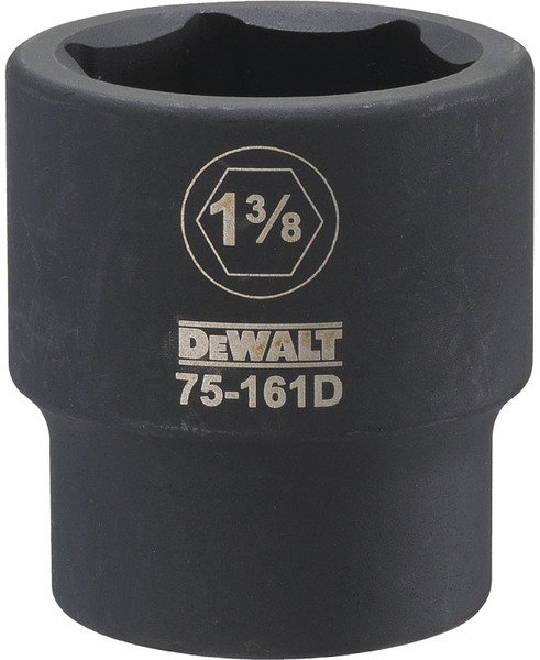 DeWALT DWMT75161OSP Impact Socket, 1-3/8 in Socket, 3/4 in Drive, 6-Point, CR-440 Steel, Black Oxide [SKU: ORG7517170]