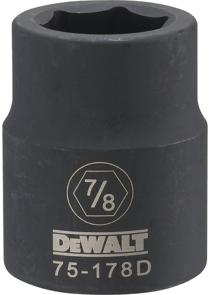 DeWALT DWMT75178OSP Impact Socket, 7/8 in Socket, 3/4 in Drive, 6-Point, CR-440 Steel, Black Oxide [SKU: ORG7517220]