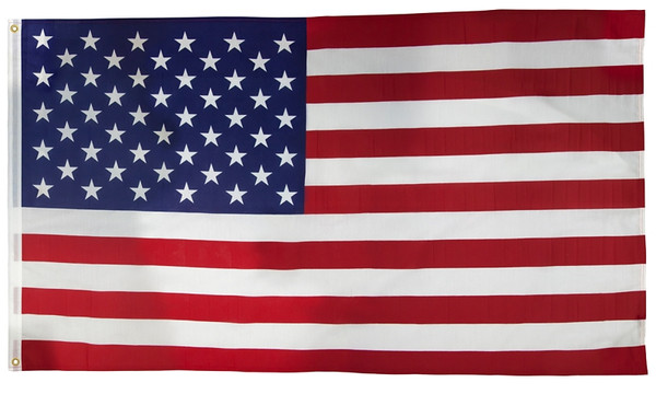 Valley Forge USS-1 USA Flag, 5 ft W, 3 ft H, Polycotton [SKU: ORG6234736]