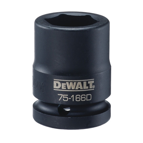 DeWALT DWMT75166OSP Impact Socket, 24 mm Socket, 3/4 in Drive, 6-Point, CR-440 Steel, Black Oxide [SKU: ORG7522642]