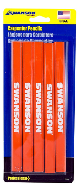 Swanson CP700 Carpenter Pencil, 7 in L, Orange Barrel [SKU: ORG7014368]