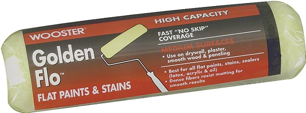 WOOSTER RR661-9 Paint Roller Cover, 1/2 in Thick Nap, 9 in L, Fabric Cover, Yellow [SKU: ORG0071837]