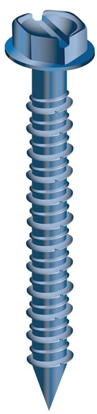 COBRA ANCHORS 684J Screw, 1/4 in Thread, 3-1/4 in L, Hex, Socket Drive, Steel, Fluorocarbon-Coated, 25 PK [SKU: ORG3351442]
