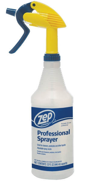 Zep HDPRO36 Spray Bottle, 32 oz Capacity, Plastic, Clear [SKU: ORG7391766]