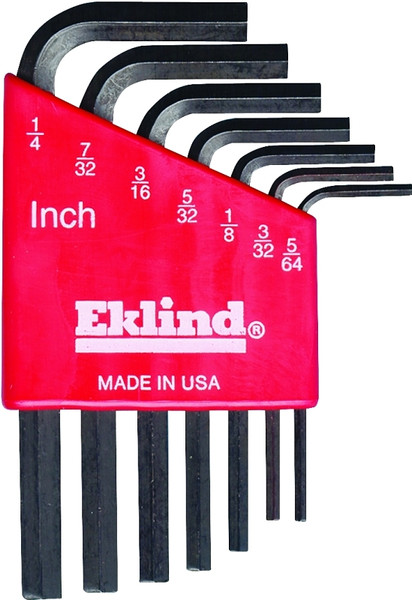 Eklind 10107 Hex Key Set, 7-Piece, Steel, Black [SKU: ORG6782270]