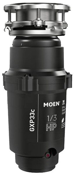 Moen GX PRO Series GXP33C Garbage Disposal, 30.8 oz Grinding Chamber, 1/3 hp Motor, 115 V, Black [SKU: ORG7389901]
