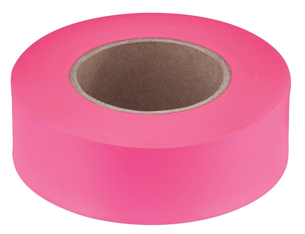 Empire 77-003 Flagging Tape, 200 ft L, 1 in W, Pink, Plastic [SKU: ORG9649245]