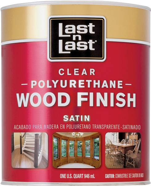 Last n Last 53104 Polyurethane Wood Finish, Liquid, Clear, 1 qt, Can [SKU: ORG2038107]