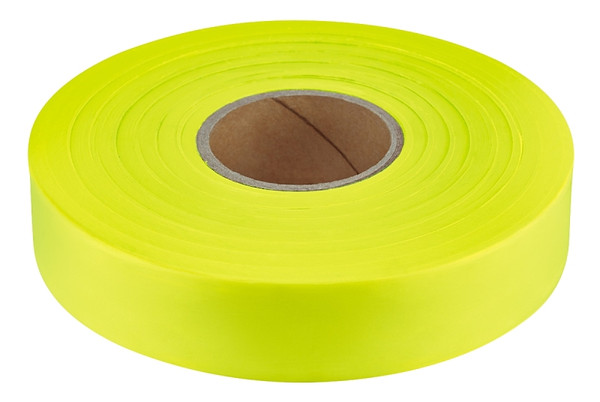 Empire 77-064 Flagging Tape, 600 ft L, 1 in W, Yellow, Plastic [SKU: ORG9649310]