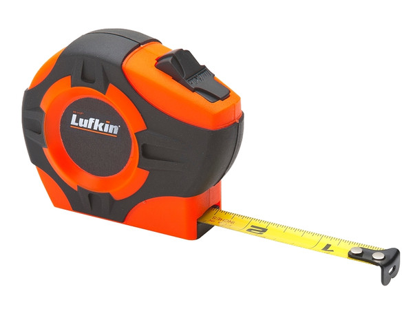 Crescent Lufkin PHV1012N Tape Measure, 12 ft L Blade, 1/2 in W Blade, Steel Blade, ABS Case, Orange Case [SKU: ORG6287551]