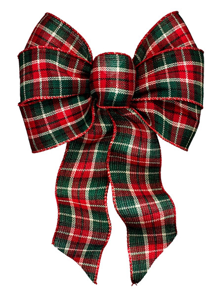 Holidaytrims 6126 Deluxe Bow, Cheer Plaid Design, Fabric [SKU: ORG7113319]