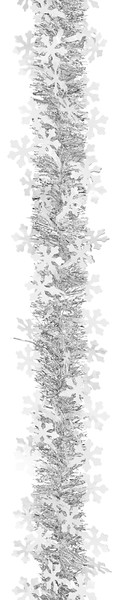 HolidayTrims 3686013 Holiday Garland, Silver, 15 ft L, Tinsel [SKU: ORG4736211]