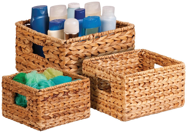 Honey-Can-Do STO-02882 Basket Set, Natural Brown, Square [SKU: ORG0111948]