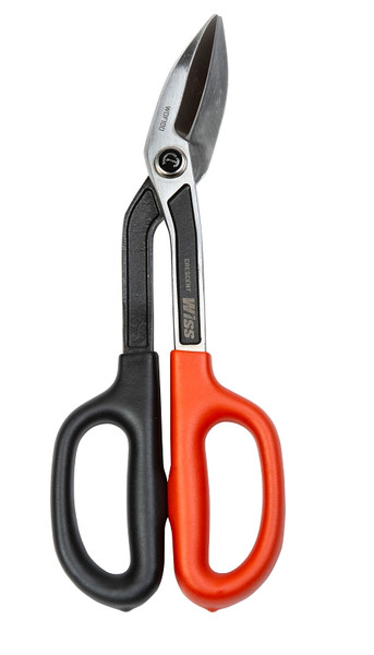 Crescent Wiss WDF10O Tinner Snip, 11-1/4 in OAL, 2 in L Cut, Long, Straight Cut, Steel Blade, Black/Rawhide Handle [SKU: ORG7417132]