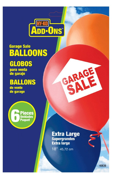 HY-KO ADD-Ons Series 40636 Balloon, GARAGE SALE, Vinyl [SKU: ORG5500210]