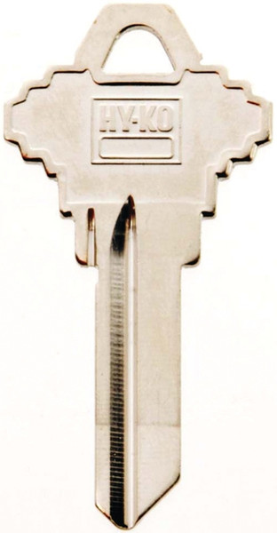 HY-KO 11010SC1 Key Blank, Brass, Nickel, For: Schlage Cabinet, House Locks and Padlocks [SKU: ORG7280787]