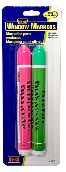 HY-KO 40617 Window Marker, Pink/Green Reflector [SKU: ORG2160729]