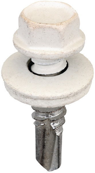 Acorn International SW-MM141W250 Screw, #14 Thread, Hex Drive, Self-Drilling, Self-Tapping Point, Steel, Powder-Coated [SKU: ORG4352548]