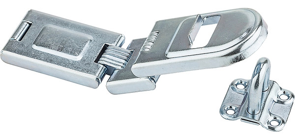 National Hardware N226-512 Safety Hasp, 9-27/32 in L, 1-19/32 in W, Steel, Zinc, 5/16 in Dia Shackle [SKU: ORG7415672]