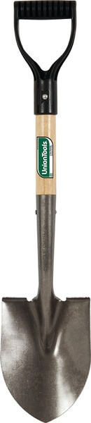 UnionTools 163037900 Digging Shovel, 6 in W Blade, Carbon Steel Blade, Hardwood Handle, D-Shaped Handle [SKU: ORG9247537]