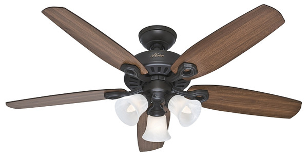 Hunter 53238 Ceiling Fan, 5-Blade, Brazilian Cherry/Harvest Mahogany Blade, 52 in Sweep, Fiberboard Blade, 3-Speed [SKU: ORG2887206]