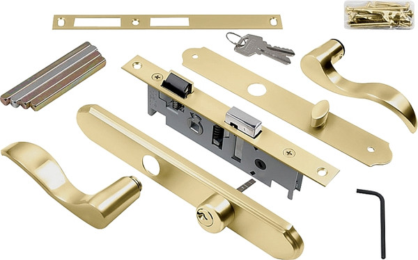 Wright Products VMT115PB Door Lever Lockset, Solid Brass, 1-1/8 to 2 in Thick Door, 3/4 in Backset [SKU: ORG4149183]