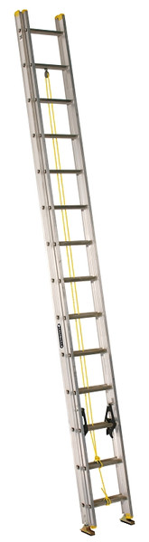 Louisville AE3200 Series AE3228 Extension Ladder, 27 ft 7 in H Reach, 250 lb, 28-Step, 1-1/2 in D Step, Aluminum [SKU: ORG4594693]