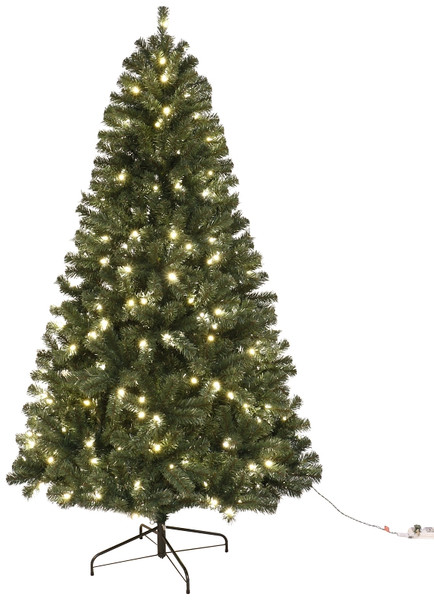 Hometown Holidays 61971 Sheared Tree, 7 ft H, Noble Fir Family, 120 W, LED Bulb, Clear Light [SKU: ORG5460811]