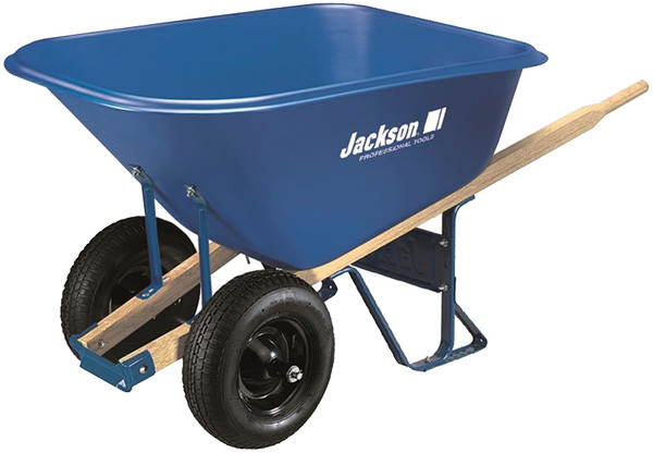 JACKSON MP1010 Wheelbarrow, 10 cu-ft Volume, Poly, 2-Wheel, Pneumatic Wheel, 16 in Wheel [SKU: ORG5873195]