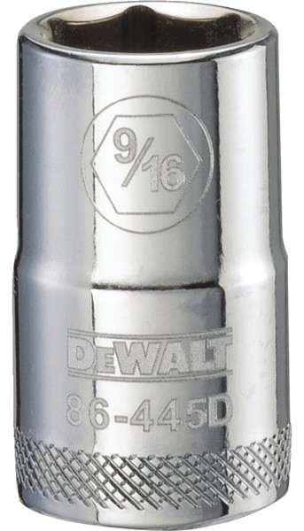 DeWALT DWMT86445OSP Drive Socket, 9/16 in Socket, 1/2 in Drive, 6-Point, Steel, Polished Chrome Vanadium [SKU: ORG7519499]